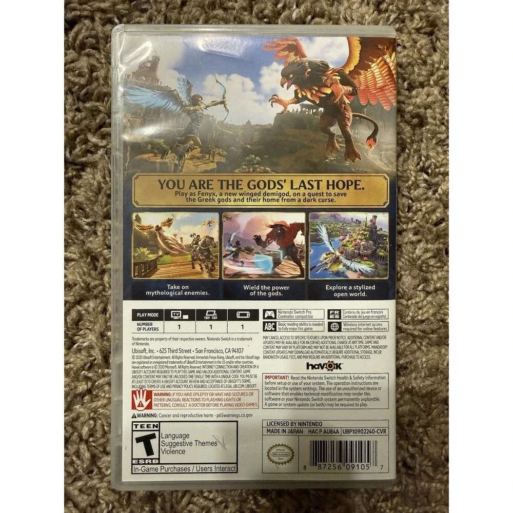 Immortals Fenyx Rising - Nintendo Switch [Tested & Working]